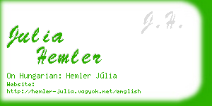 julia hemler business card